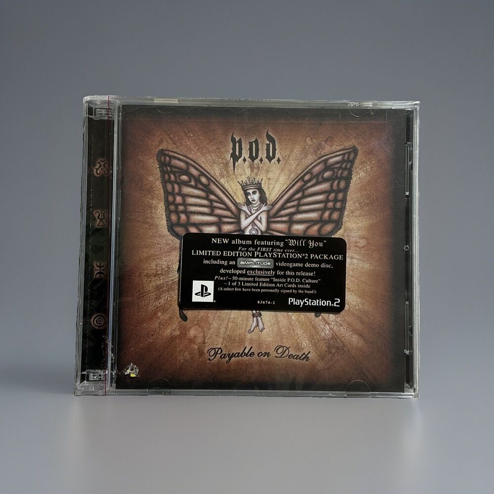 P.O.D. - Payable On Death PROMO Playstation 2 CD DVD / 2003 US Gold Stamp / Hype